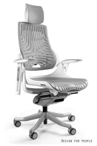 Fotel obrotowy  ergonomiczny Wau biały stelaż / Elastomer Unique | kolory | NOWE BHP
