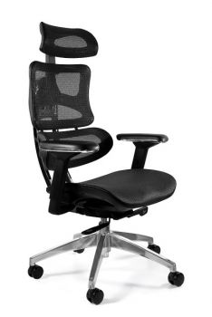 Fotel ergonomiczny ERGOTECH chrom Unique | NOWE BHP