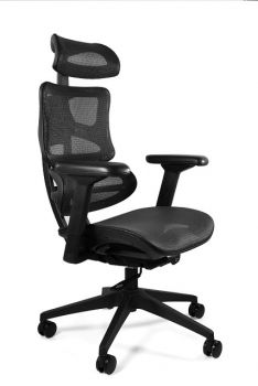 Fotel ergonomiczny ERGOTECH czarny UNIQUE | NOWE BHP