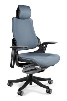 Fotel ergonomiczny Wau - Czarny / Tkanina BL Unique | kolory | NOWE BHP