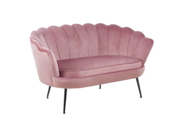 Sofa velvet (różowa) /nogi czarne/