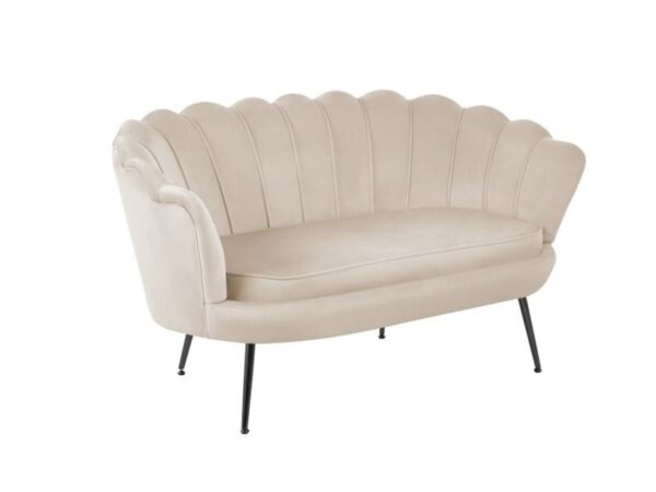 Sofa velvet (beżowa) /nogi czarne/
