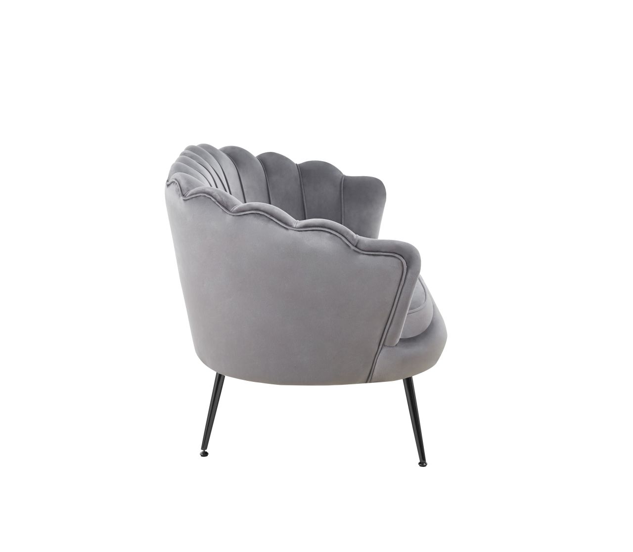 Sofa velvet (szara) /nogi czarne/ - obrazek 3