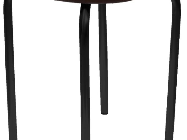 Taboret (eco brąz) – czarny stelaż