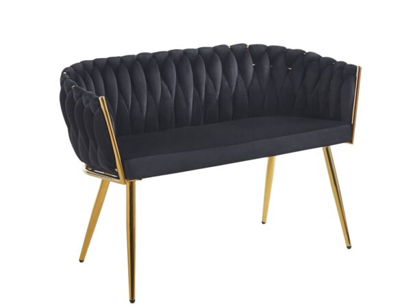 Sofa velvet – Riviera 100 czarna
