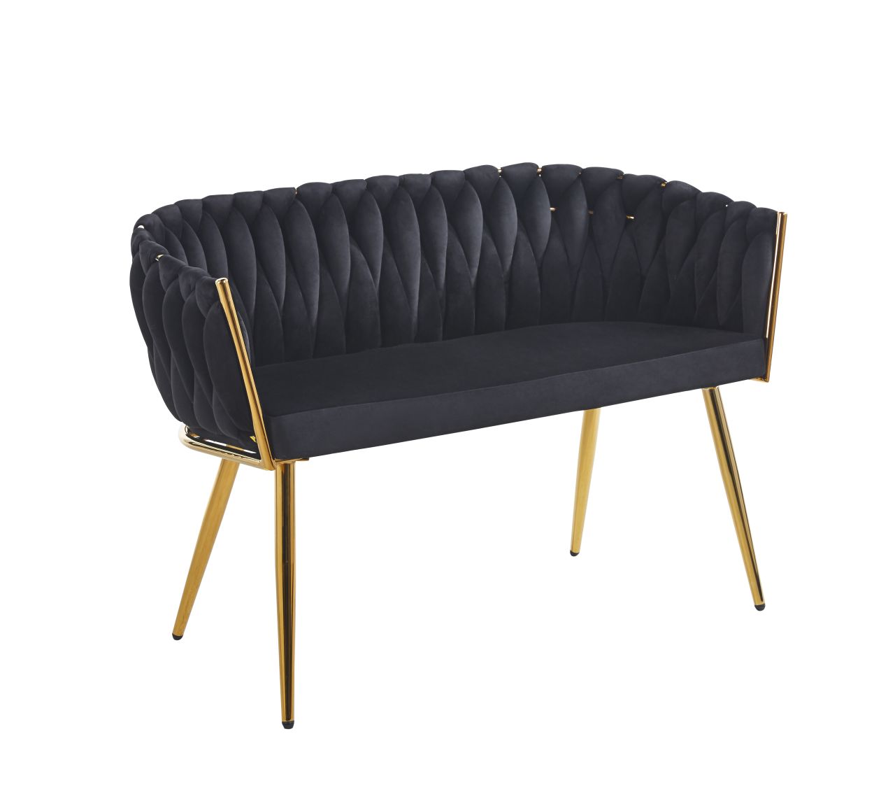 Sofa velvet - Riviera 100 czarna