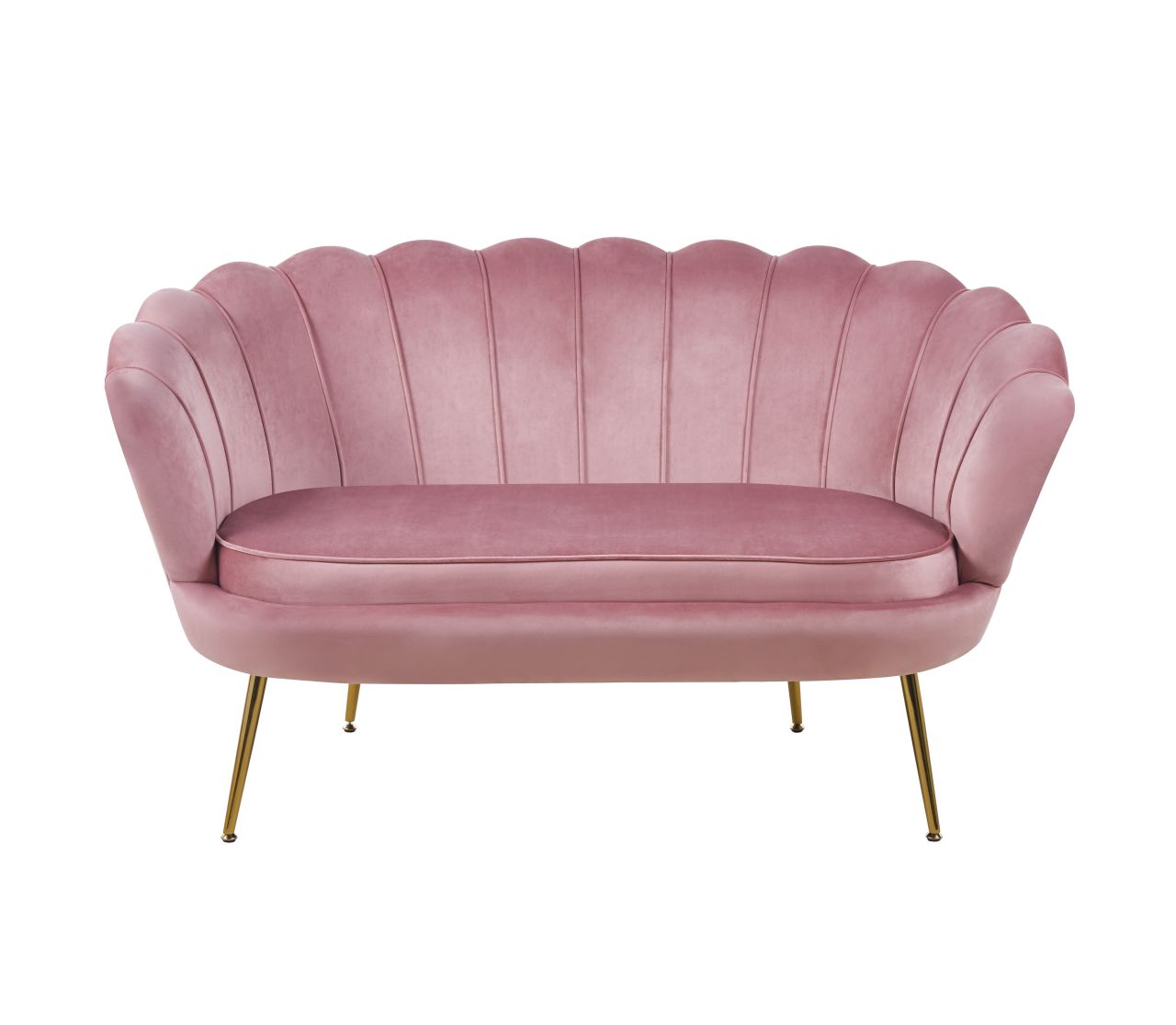 Sofa velvet (różowa) /nogi złote/ - obrazek 2