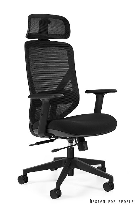 Fotel biurowy HIT, ergonomiczny, tkanina/eko-skóra