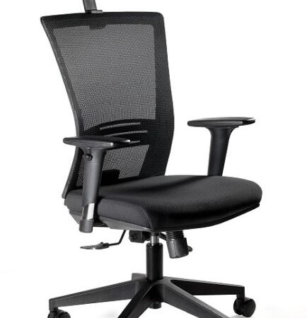 Fotel biurowy ERGONIC, ergonomiczny, czarny