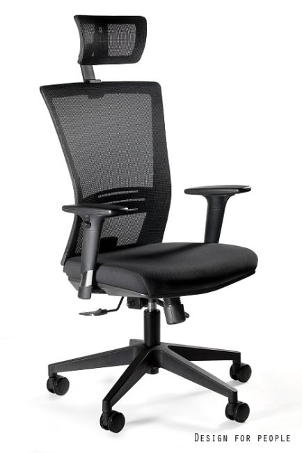 Fotel biurowy ERGONIC, ergonomiczny, czarny