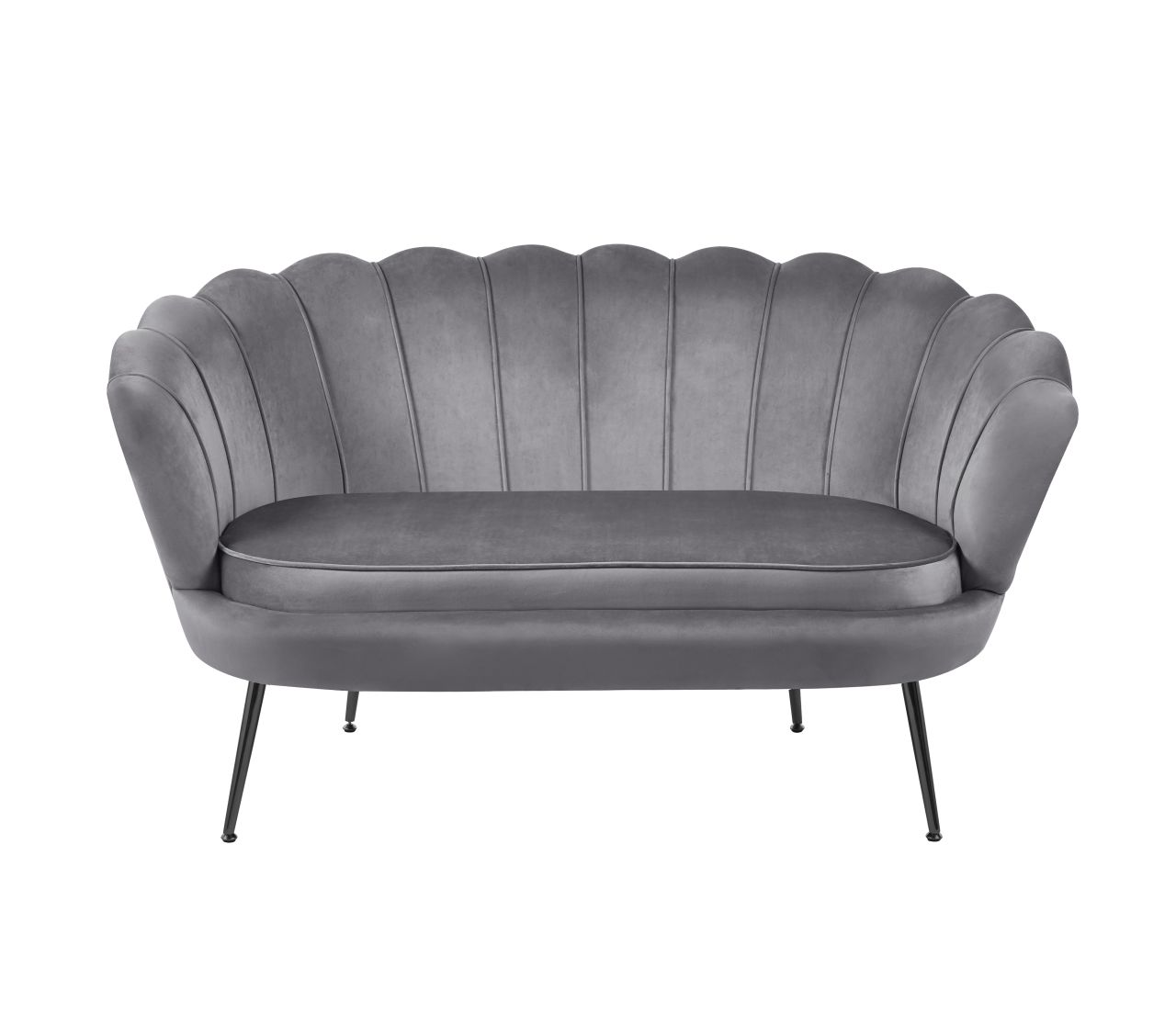 Sofa velvet (szara) /nogi czarne/ - obrazek 2