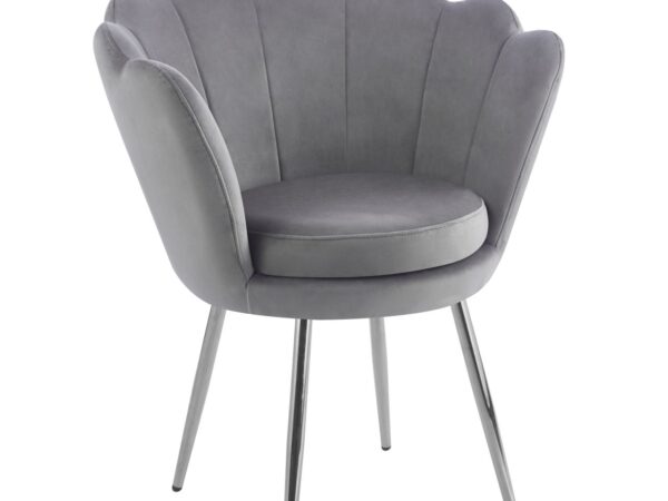 Fotel velvet (S) – Riviera 91 szary