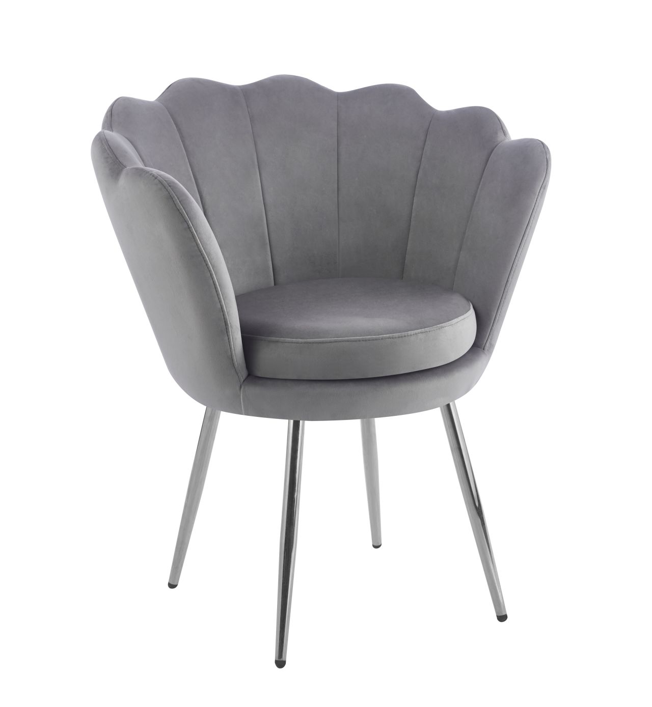 Fotel velvet (S) - Riviera 91 szary