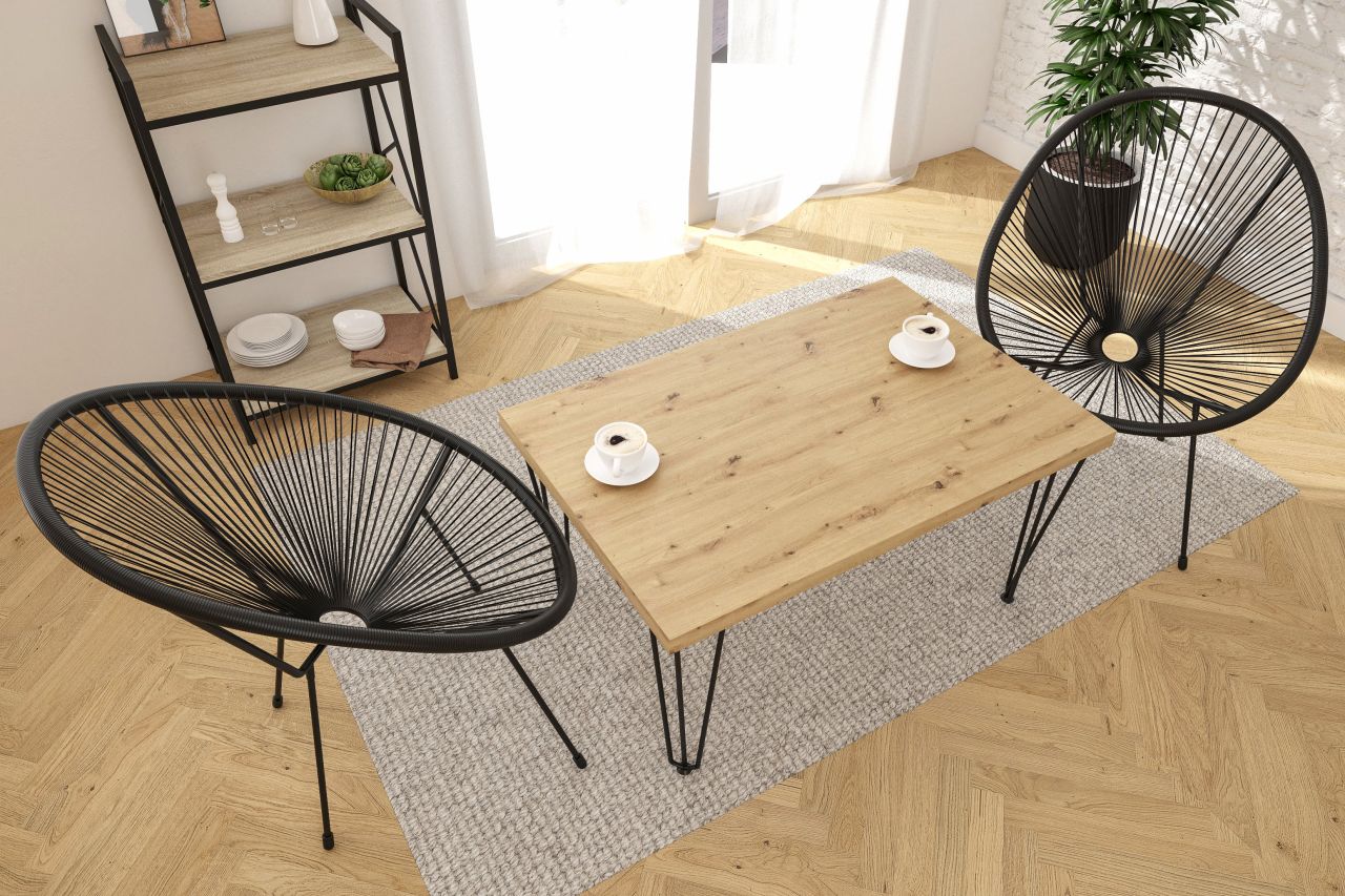 Ława (dąb artisan + nogi III) 67x101 - obrazek 3