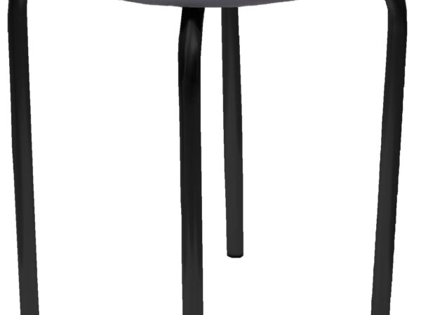 Taboret (eco szary) – czarny stelaż