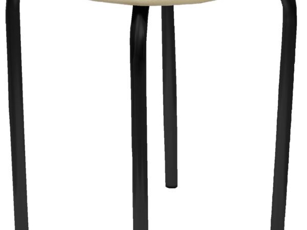 Taboret (eco beż) – czarny stelaż