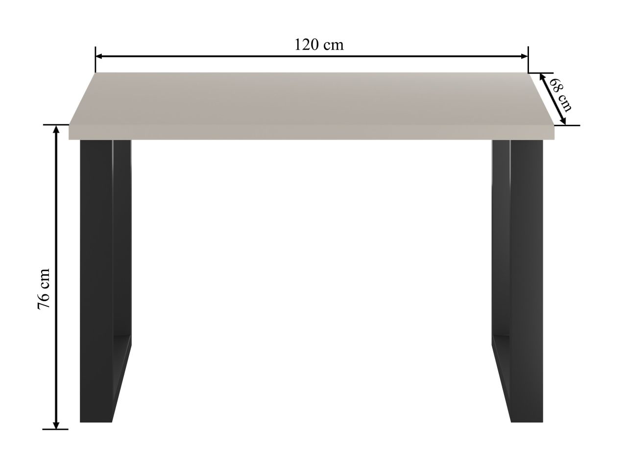 Stół (kaszmir + nogi U60) 68x120 - obrazek 2