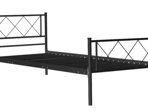Łóżko metalowe 90×200 (czarne)