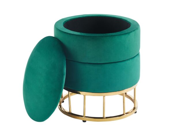 Pufa velvet (zielona)
