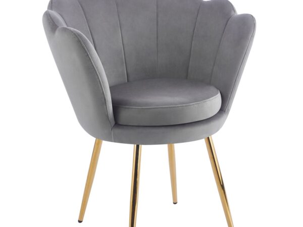Fotel velvet (G) – Riviera 91 szary