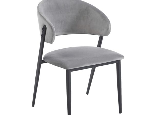 Krzesło szare velvet Riviera 91