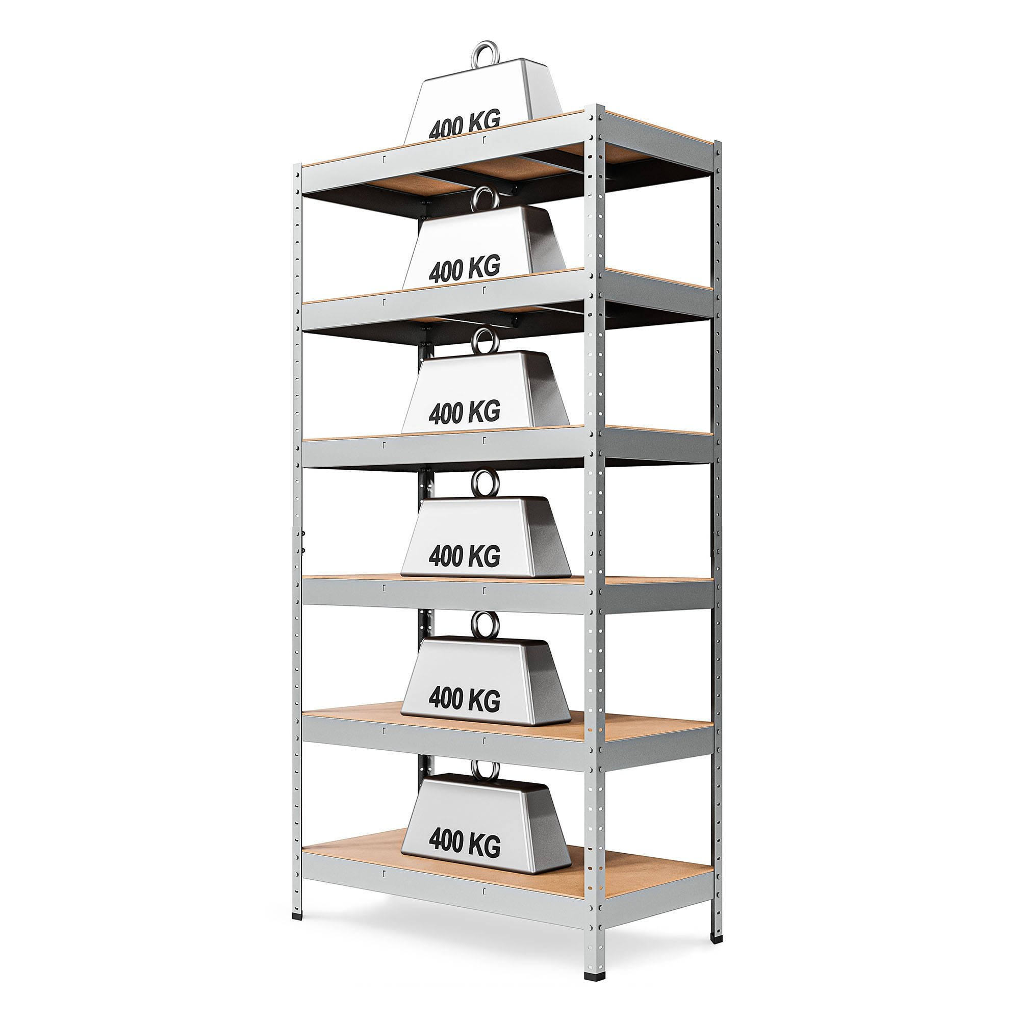 Regał magazynowy Heavy 200x110x45 6P 2400 kg - obrazek 2
