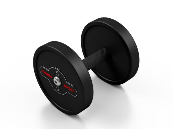 Hantla stalowa gumowana 5 kg czarny mat – Marbo Sport