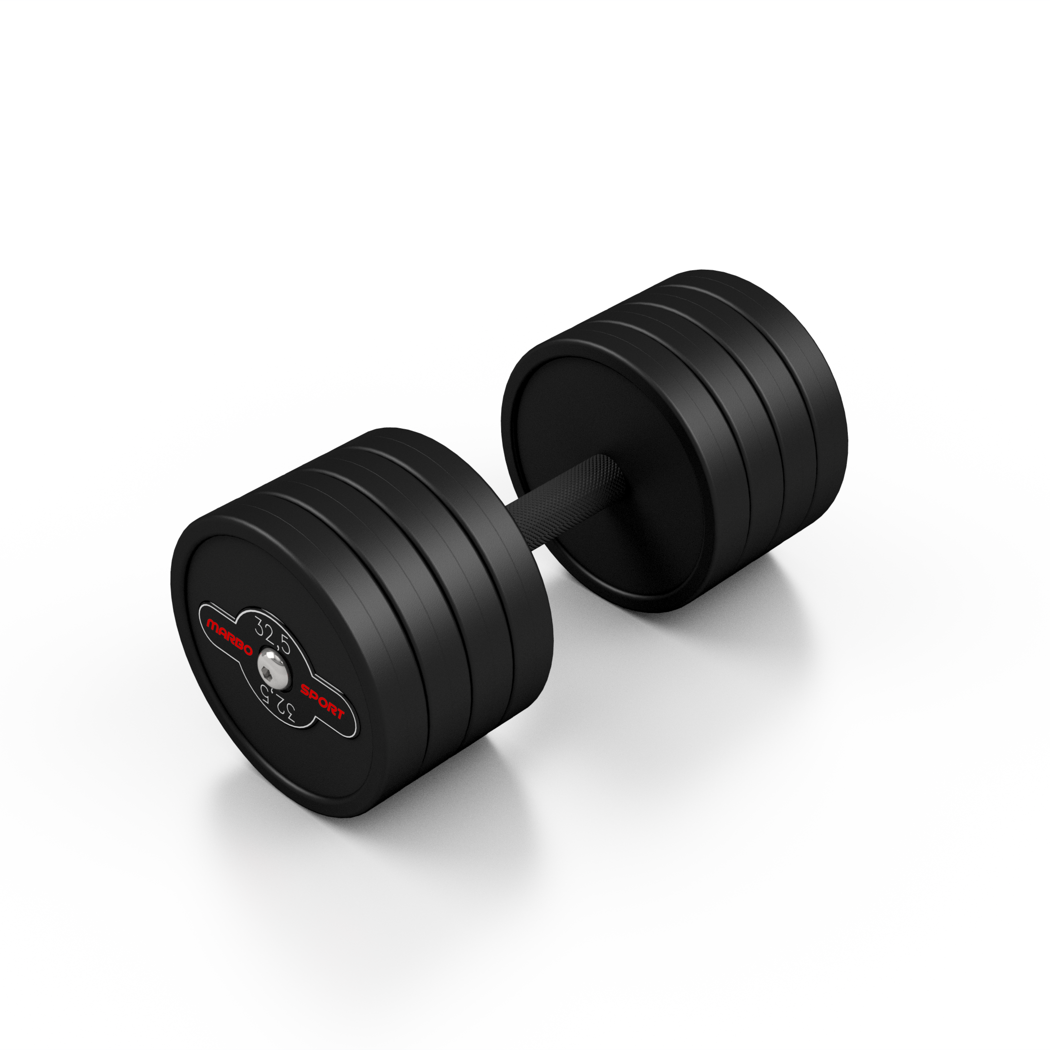 Hantla stalowa gumowana 32,5 kg czarny mat - Marbo Sport - obrazek 2