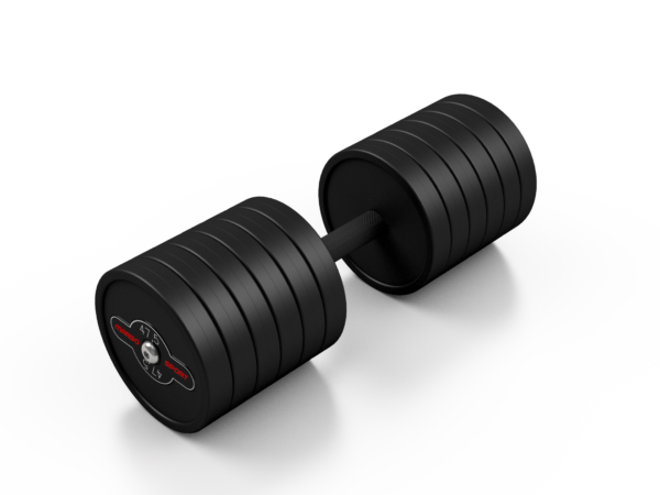 Hantla stalowa gumowana 47,5 kg czarny mat – Marbo Sport