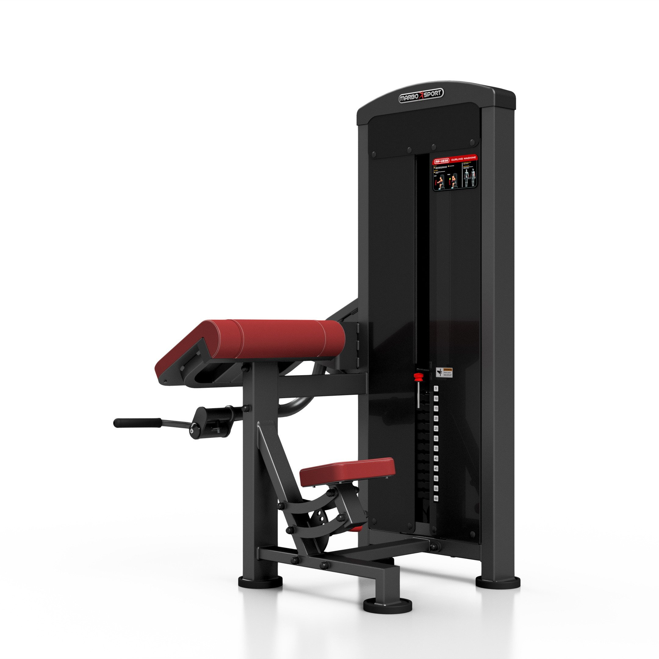 Maszyna na biceps ze stosem MP-U232 - Marbo Sport - obrazek 3