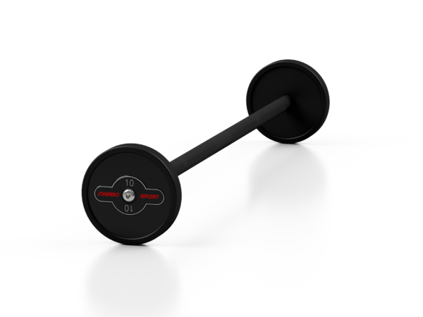 Sztanga gumowana prosta 10 kg czarny mat – Marbo Sport