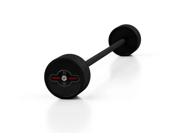 Sztanga gumowana prosta 30 kg czarny mat – Marbo Sport