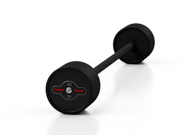 Sztanga gumowana prosta 40 kg czarny mat – Marbo Sport