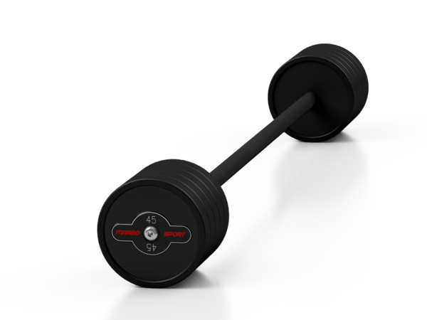 Sztanga gumowana prosta 45 kg czarny mat – Marbo Sport