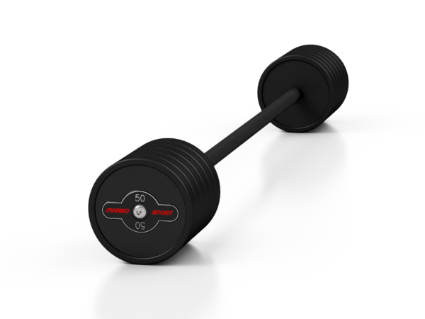 Sztanga gumowana prosta 50 kg czarny mat – Marbo Sport