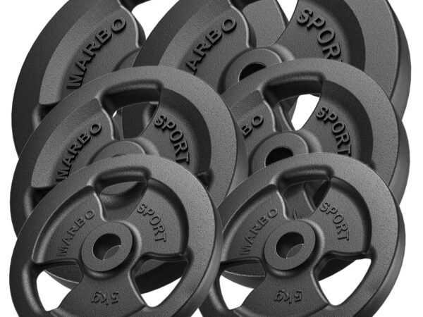 Zestaw obciążeń żeliwnych kierownica 60 kg / 2 x 15 kg + 2 x 10 kg + 2 x 5 kg - Marbo Sport