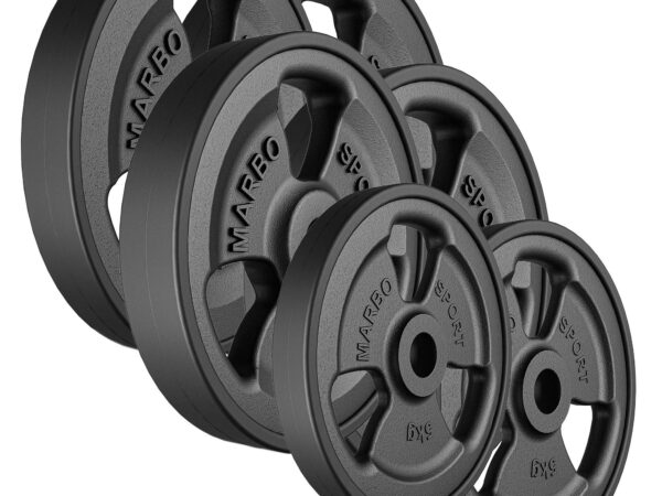 Zestaw obciążeń gumowanych 60kg / 2 x 15 kg + 2 x 10 kg + 2 x 5 kg - Marbo Sport