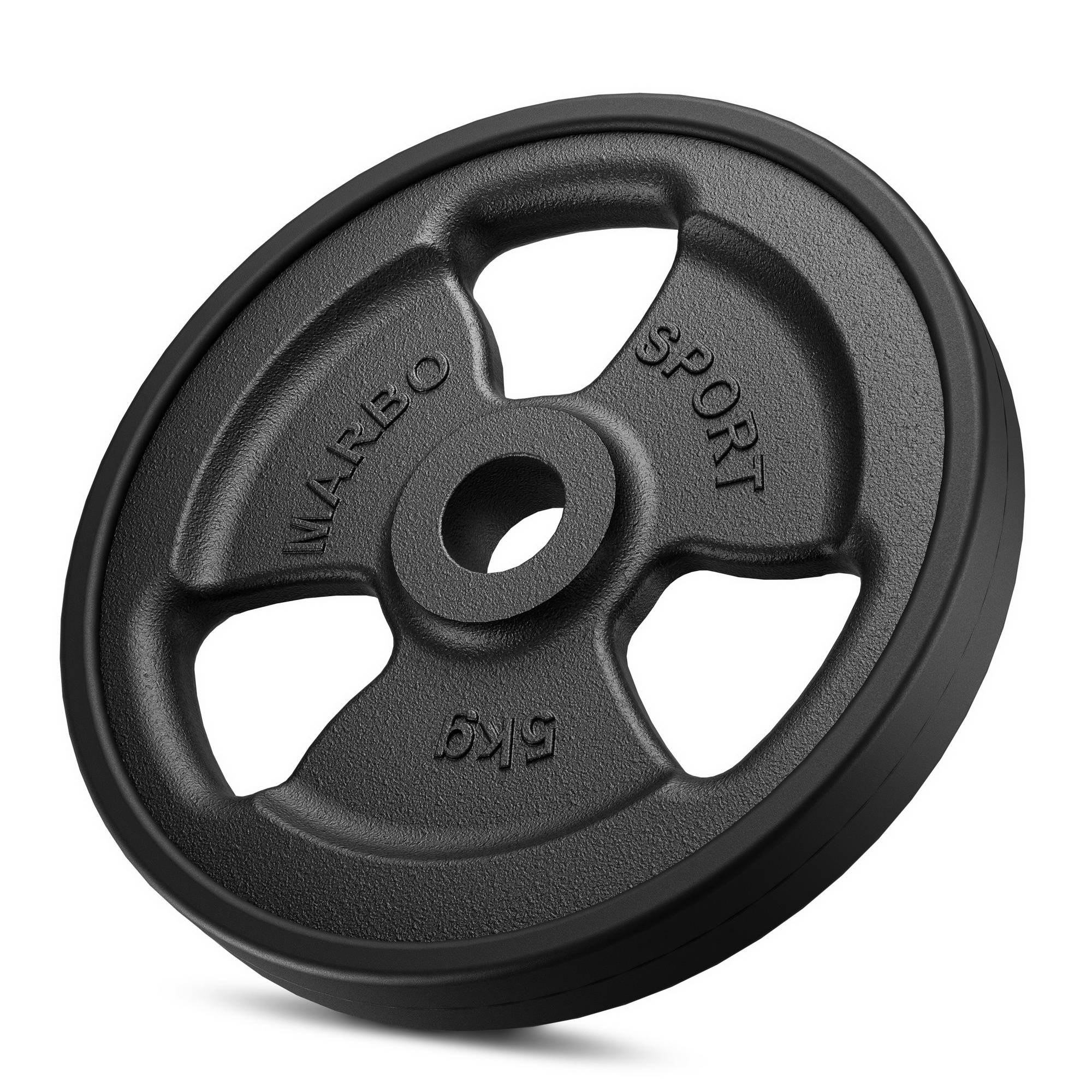 Zestaw obciążeń gumowanych 29 kg / 2 x 5 kg + 6 x 2,5 kg + 4 x 1 kg - Marbo Sport - obrazek 3