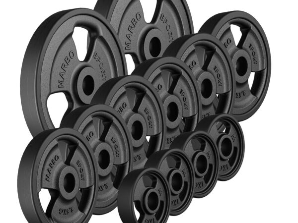 Zestaw obciążeń gumowanych 29 kg / 2 x 5 kg + 6 x 2,5 kg + 4 x 1 kg - Marbo Sport