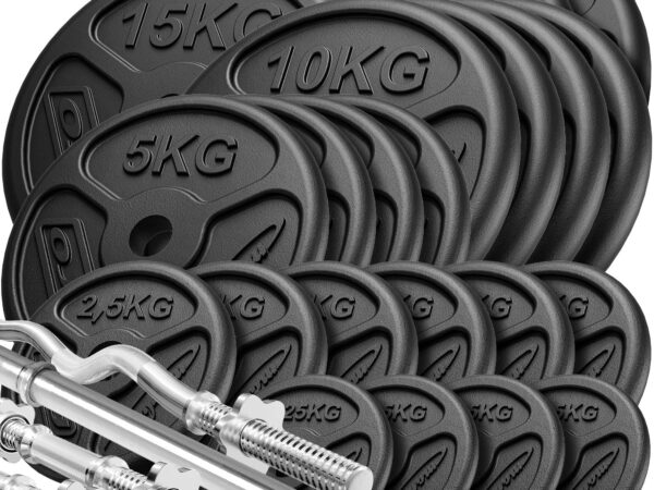 Zestaw gryfów wzmocnionych i obciążeń slim 173 kg – Marbo Sport