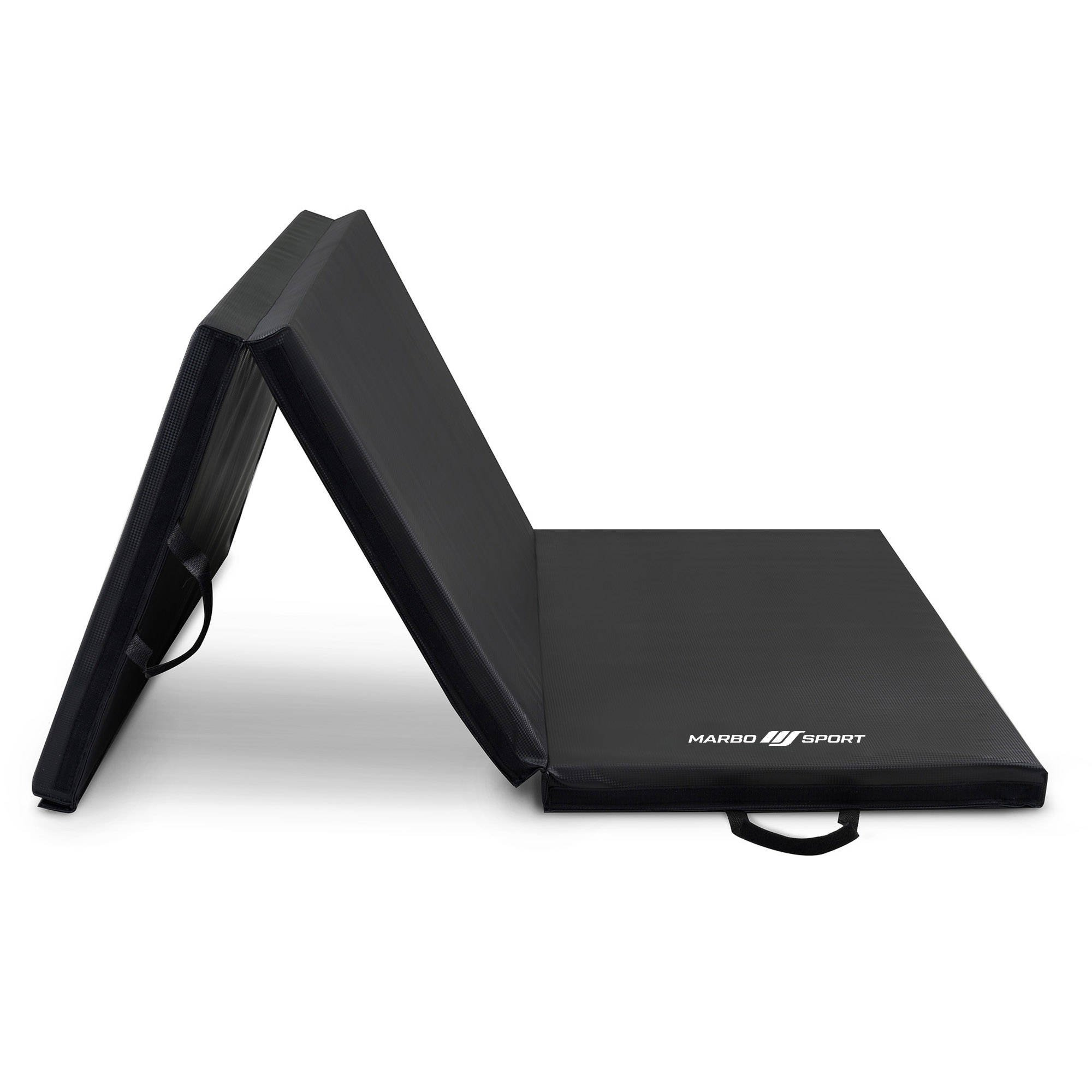 Materac gimnastyczny składany twardy z rzepami 180 x 90 x 5 cm czarny - Marbo Sport - obrazek 4