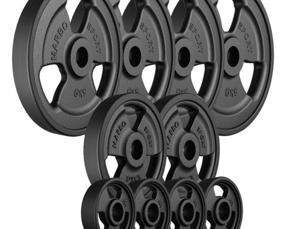 Zestaw obciążeń gumowanych 29 kg /4 x 5 kg + 2 x 2,5 kg + 4 x 1 kg - Marbo Sport