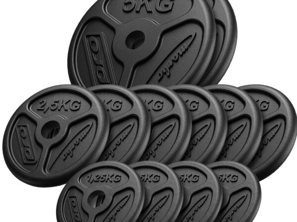 Zestaw obciążeń żeliwnych slim 30 kg / 4 x 1,25 kg, 6 x 2,5 kg, 2 x 5 kg - Marbo Sport