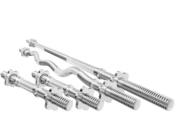 Zestaw MWG3 | Gryf prosty śrubowy 180 cm + gryf lekko łamany śrubowy 120 cm + 2 x gryf prosty śrubowy 40 cm 30 mm - Marbo Sport