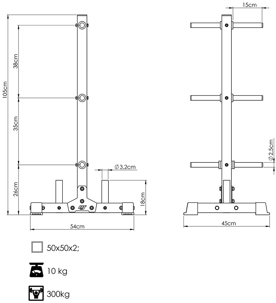 Stojak na obciążenie MS-S103 2.0 - Marbo Sport - obrazek 4