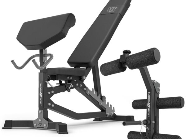 Zestaw MS39_2.0 | Dwustronnie regulowana ławka treningowa + modlitewnik + prasa - Marbo Sport
