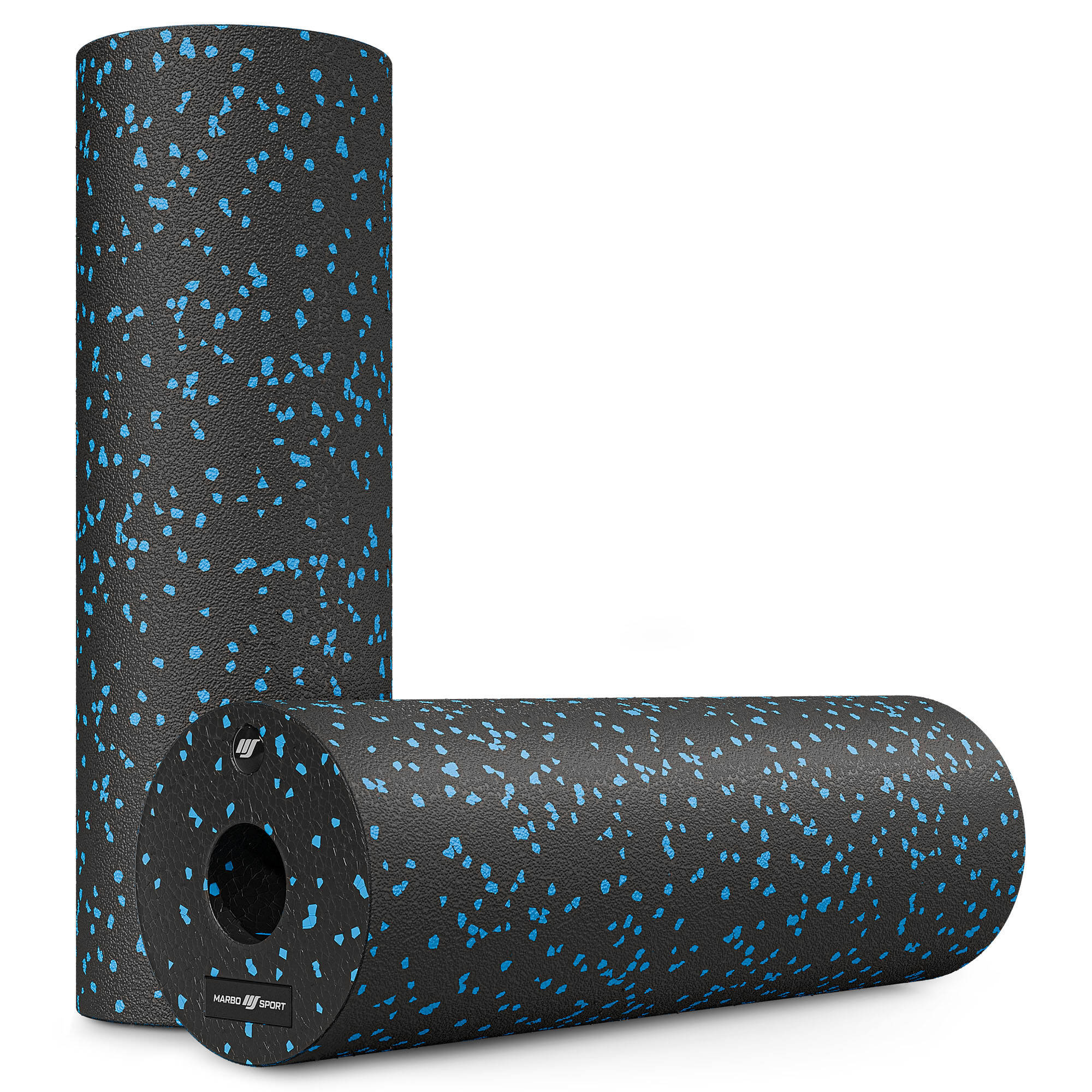 Wałek/roller do masażu EPP 45 cm czarny/niebieski - Marbo Sport - obrazek 2