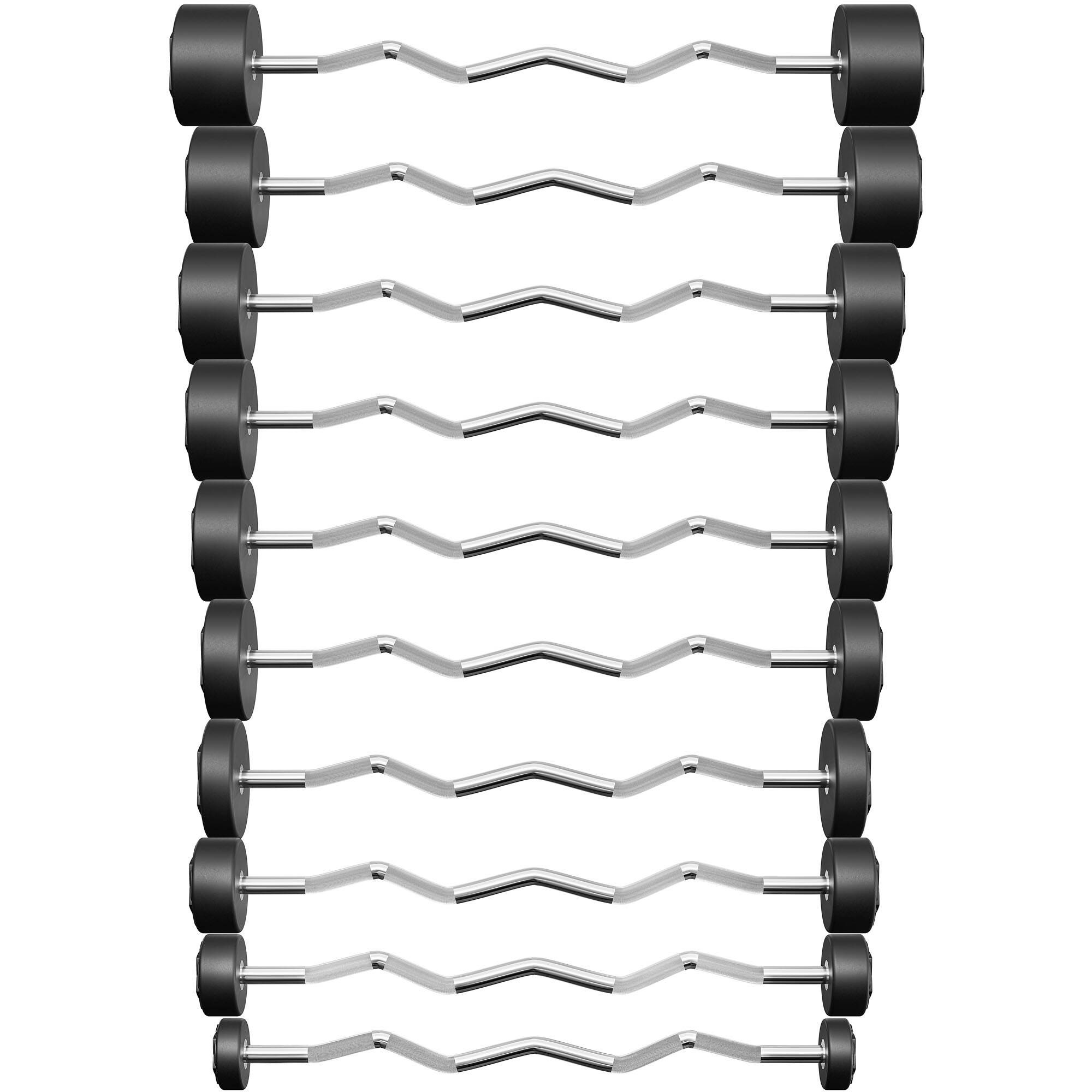 Zestaw sztang łamanych poliuretanowych 10-55 kg (skok co 5 kg) 325 kg – UpForm - obrazek 2