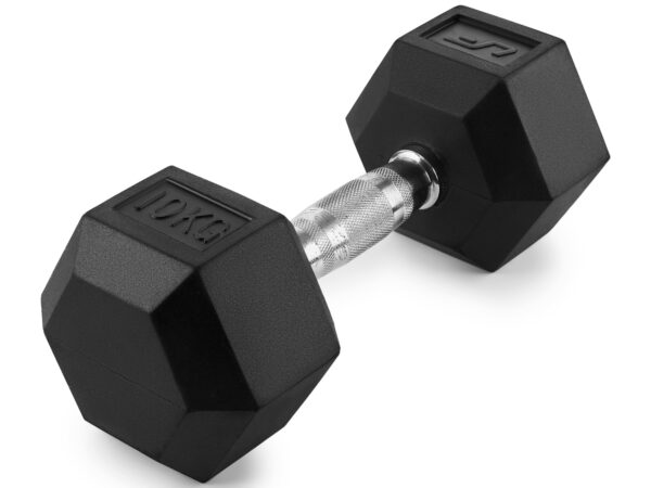Hantla żeliwna gumowana HEX 10 kg - UpForm