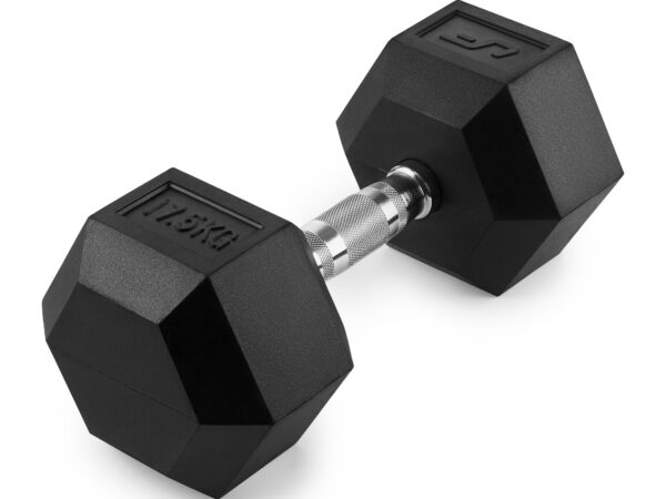 Hantla żeliwna gumowana HEX 17,5 kg - UpForm